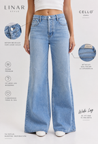 Jean Cello Wide leg Claro