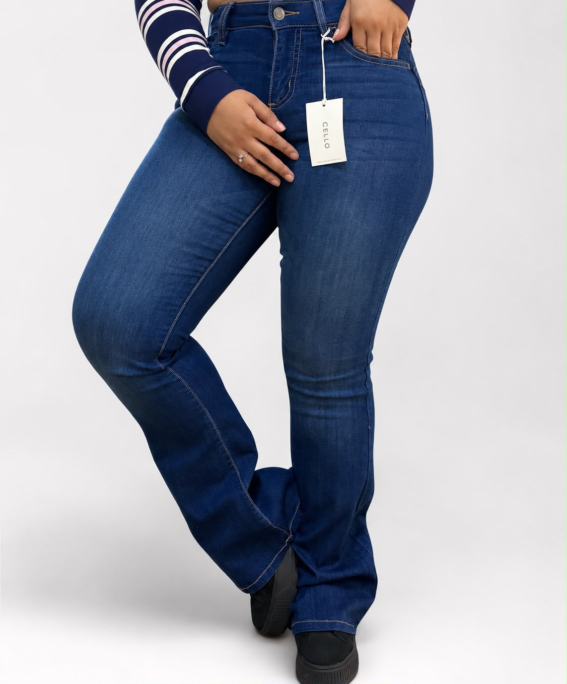 Jean Cello Flare Bota Campana