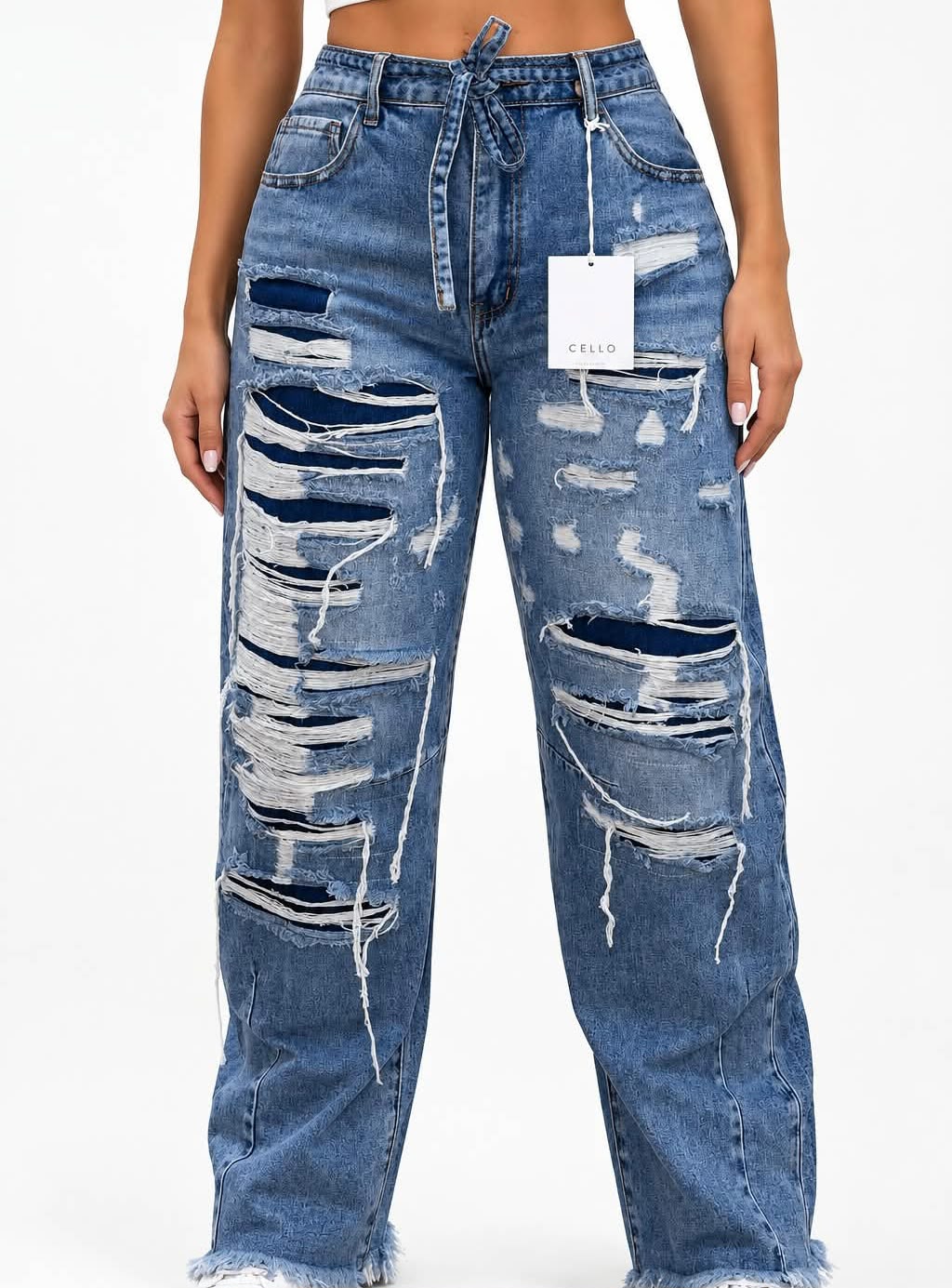 Jean Cello Baggy Efecto Rotos