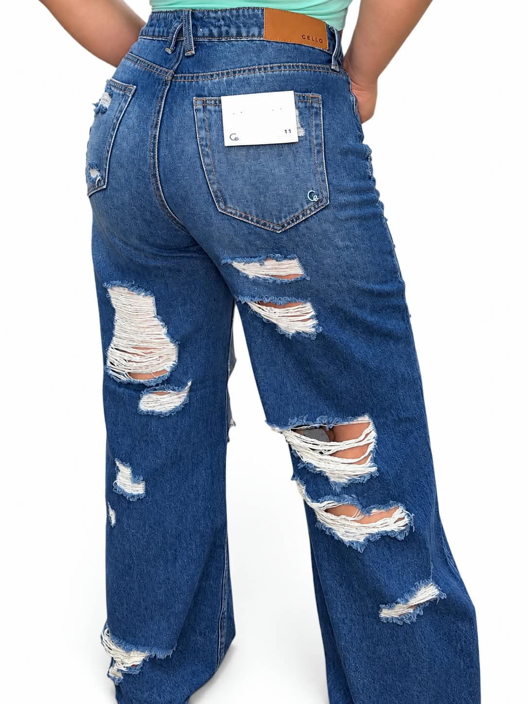 Jean Cello Wide Leg Rotos